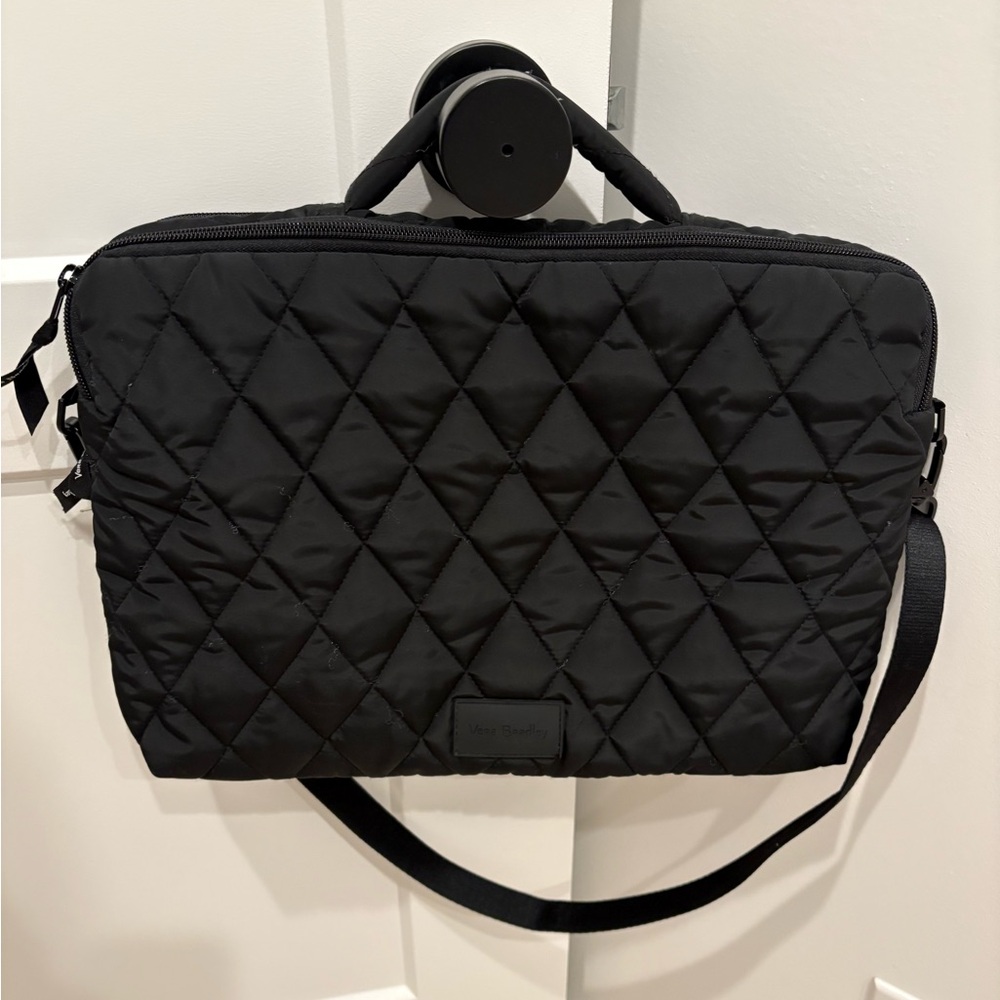 Vera Bradley Black Laptop Messenger Bag